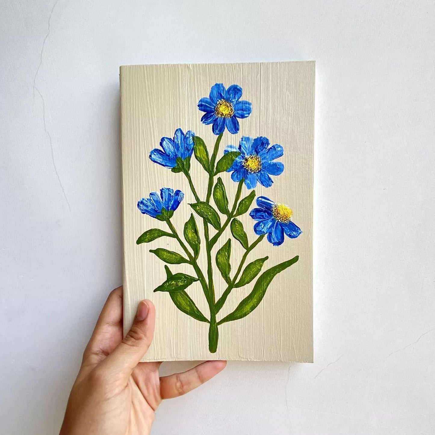 Delicate Blues | Hand-painted Notebook