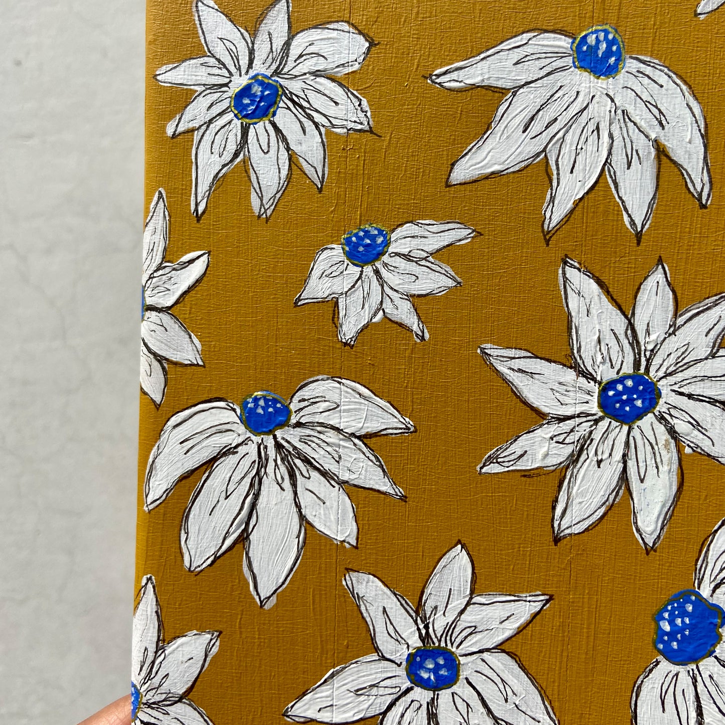 White on Bright (II) | Hand-painted Notebook