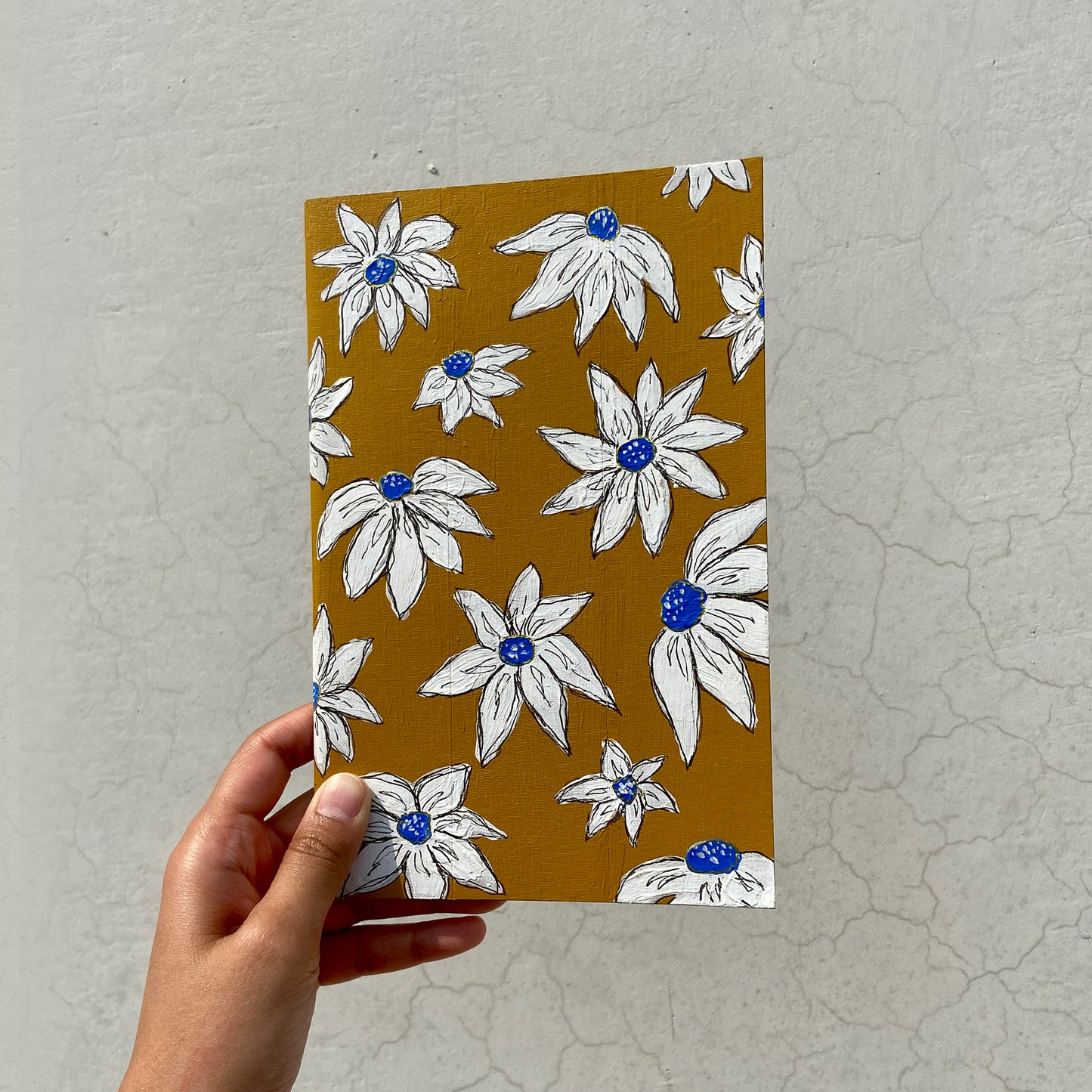 White on Bright (II) | Hand-painted Notebook