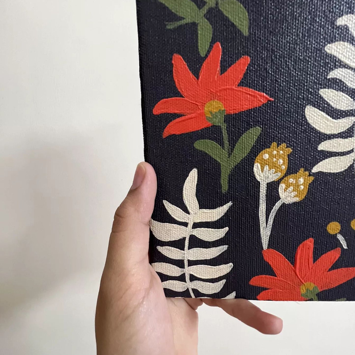 Black Bouquet | Hand-painted Notebook