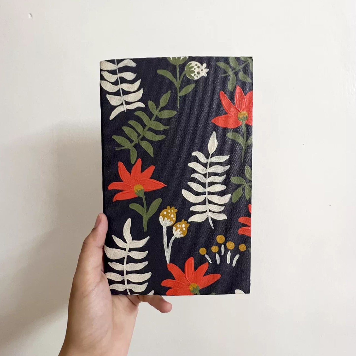 Black Bouquet | Hand-painted Notebook