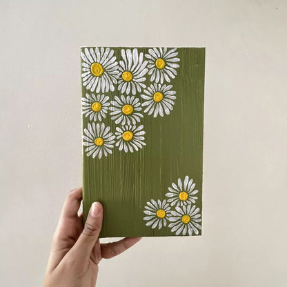 Green Canvas | Hand-painted Notebook