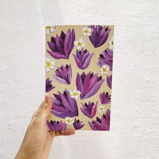 Purple Lilies | Hand-painted Notebook