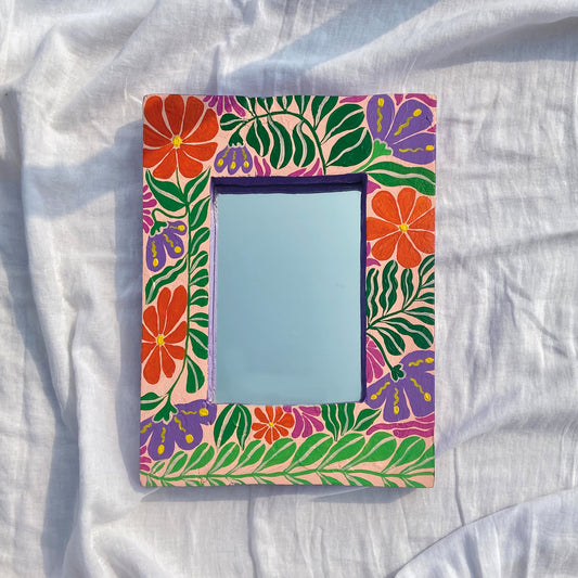 Vibrant Views | Hand-painted Wooden Mirror