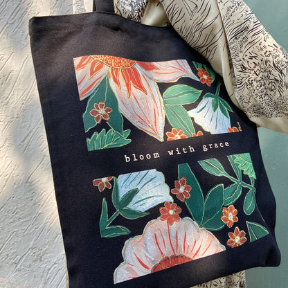 Bloom with Grace | Tote Bag Tote Bags feb & flowers 